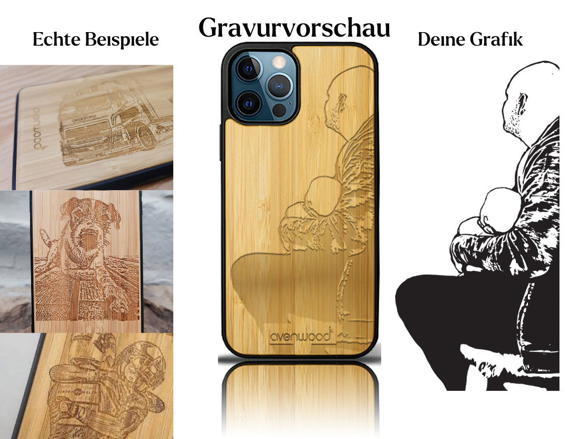 INDIVIDUELL iPhone 12 Pro Max Bambus-Kunststoff